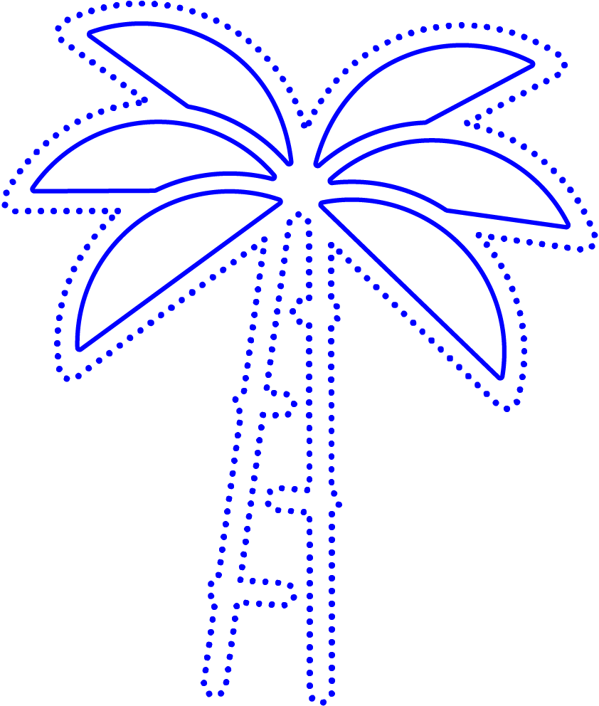 A beautiful blue palm tree